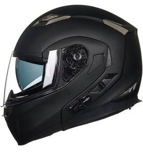 lot 39764 image: $$ ILM Bluetooth Integrated Modular Flip up Full Face Motorcycle Helmet Sun Shield Mp3 Intercom Model 953 (L, Matte Black), Retail $249