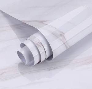 lot 59862 image: Oxdigi Marble Contact Paper 24 x 196 inches Self Adhesive Peel & Stick Wallpaper for Kitchen Countertop Cabinet Furniture Waterproof PVC Removable White