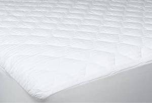lot 59864 image: Newpoint Home, Deluxe 250-Thread-Count Cotton Damask Stripe Twin XL Mattress Pad, White