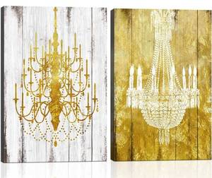 lot 59868 image: 2 Pieces Canvas Print Wall Art, Stretched and Framed Ready to Hang Each Panel 16x24inch