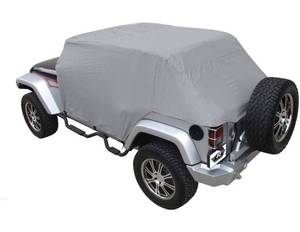 lot 59873 image: Rampage Waterproof Cab Cover with Door Flaps  Grey  1164  Fits 2007 - 2018 Jeep Wrangler JK Unlimited 4-Door