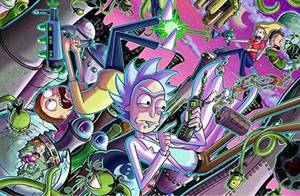 lot 59886 image: Buyartforless POSTER Rick and Morty Chaos 36x24 Animated Cartoon TV Art Print Poster, Multicolor