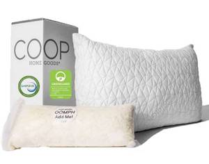 lot 59897 image: Coop Home Goods Original Loft Pillow Queen Size Bed Pillows for Sleeping - Adjustable Cross Cut Memory Foam Pillows - Medium Firm Back, Stomach and Side Sleeper Pillow - CertiPUR-USGREENGUARD Gold