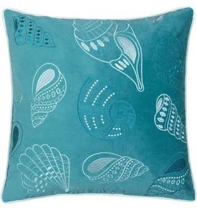 lot 61358 image: Homey COZY 71156-Seashell Accent Pillow, 1 Count (Pack of 1), Teal
