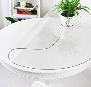 lot 61380 image: LinkGro Round Clear Table Cover Protector Clear Circle Table Protector Plastic PVC Vinyl Tablecloth Cover Protective Easy Clean Dining Coffee End Table Protector Wipeable Waterproof Round 34 Inch Dia