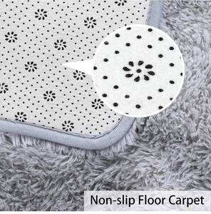 lot 61388 image: Comfy Home DweIke Super Soft Shaggy Rugs Fluffy Carpets, Tie-Dye Rugs for Living Room Bedroom Girls Kids Room Nursery Home Decor,Non-Slip Machine Washable Carpet ,3x5 Feet Grey, ZR001HU