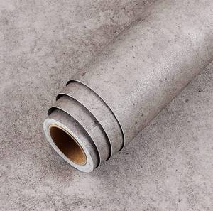 lot 61393 image: LaCheery 24x160 Thick Grey Concrete Wallpaper Peel and Stick Modern Industrial Style Concrete Countertops Self Adhesive Wallpaper Gray Cement Contact Paper Stick on Fireplace Basement Shops Studios