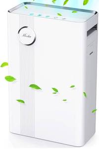 lot 61397 image: MOOKA Air Purifiers Home for Large Rooms True HEPA Air Filter, Activated Carbon, 23dB High CADR Air Cleaner for 1076 Sq. Ft., Allergies, Pollen, Smoke, Dust, Pet Dander Fast Purification, Sleep Mode