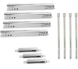 lot 61398 image: Hongso Repair Kit Replacement for Charbroil Performance 475 4 Burner 463347017, 463361017, 463673017, 463376018P2, Liquid Propane, Heat Plate Tent Shield g470-0004-w1, Burner, Adjust Carryover Tube