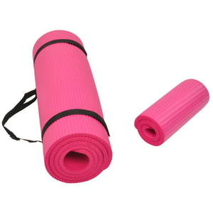 lot 61403 image: BalanceFrom GoYoga All-Purpose 12-Inch Extra Thick High Density Anti-Tear Exercise Yoga Mat and Knee Pad with Carrying Strap