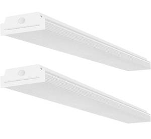 lot 61407 image: FaithSail 60W LED Wraparound Light 4FT LED Office Lights, 7200 Lumens 4000K, 4 Foot Flush Mount LED Wrap Shop Puff Ceiling Lighting Fixtures for Garage Workshop, Fluorescent Light Replacement, 2 Pack