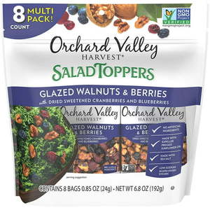 lot 61424 image: Lot of 4 Bags of 8 - GLAZED WALNUTS & BERRIES SALAD TOPPERS