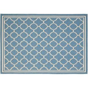 lot 61428 image: Safavieh Courtyard Blue and Beige 2 x 37 Sisal Weave Area Rug