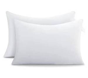 lot 71795 image: Acanva Bed Pillows for Sleeping 2 Pack with Luxury Hotel Quality, Super Plush 3D Fiber Filling, Top-end Cover for Side Stomach Back Sleepers, Standard (Pack of 2), WhitePolyester Microfiber 2 Count