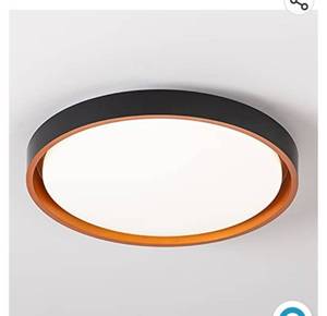 lot 71807 image: Shiguang15.8 Inch Flush Mount LED Ceiling Light, 30W 3000K Black Modern Lighting Fixture, Round Ceiling Lamp for Living Room Kitchen Bedroom