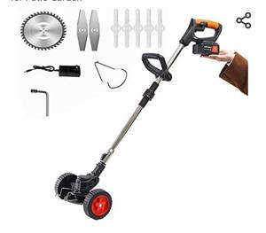 lot 71808 image: Vivien Cordless Grass Cutter Machine Edger with Battery, Lightweight Portable Stretchable Weed Grass Eater,Battery Operated Lawn Mower Battery Powered for Patio Garden