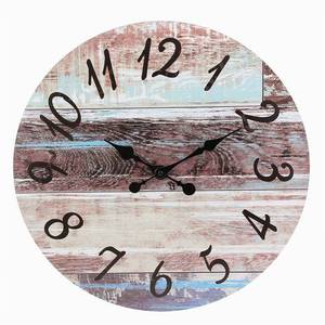 lot 71813 image: Stonebriar 23 Brown Analog Round Farmhouse Battery Operated Wall Clock