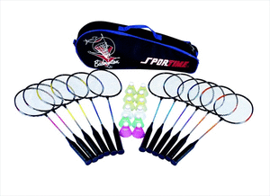lot 71820 image: Sportime Complete Sport Badminton Kit, 25 Pieces