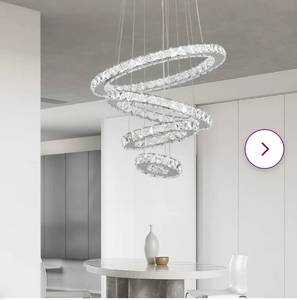 lot 71824 image: Cing Room Bem crystal ring light fixture