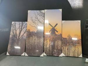 lot 71856 image: Livlaugh 4 Panels Natural Bathroom Decoration
