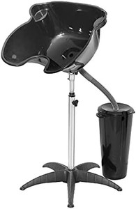 lot 2270 image: Portable Mobile Shampoo Bowl, Height-Adjustable Hair Washing Sink, Shampoo Basin with Drain Pipe and Bucket, Suitable for Beauty SalonBarber Shop