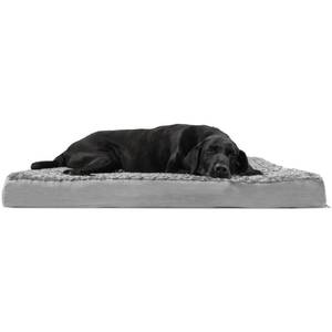 lot 2284 image: FurHaven Pet Products Deluxe Dog Bed Orthopedic Ultra Plush Mattress Pet Bed for Dogs & Cats Gray Jumbo
