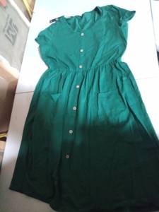 lot 2311 image: Ouges Womens Skater Dress Short Sleeves Green XXL