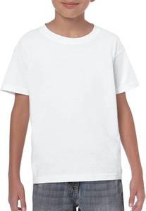 lot 2314 image: Gildan Kids Big Heavy Cotton Youth T-shirt 2-pack White X-large