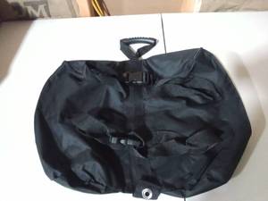 lot 2321 image: Adjustable Bike Saddle Bag Black Canvas Fabric