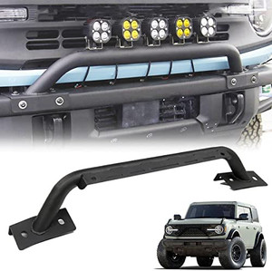 lot 2324 image: YIKUN Bull Bar for Bronco 2021 2022 6th 24 Door Front Bumper Guard Light Mount Off Road Grill Guard Accessories
