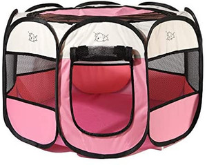 lot 2347 image: Rarasy Soft Pet Playpen, Exercise Pen, Multiple Sizes and Colors Available for Dogs, Cats and Other Pets