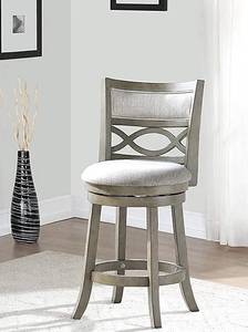 lot 2350 image: Classic Furniture Classic Manchester Swivel Counter Stool Antique Grey