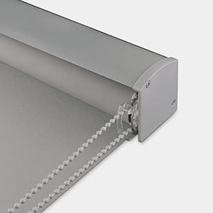 lot 2360 image: KCO Blackout Roller Shade Blinds for Windows with Valance Cover, Roller Window Shade UV Protection Waterproof Fabric for Home, Bedroom, Door Windows, 38 W x 72 L, Grey
