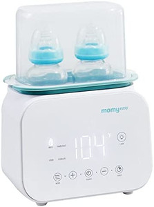 lot 2372 image: MOMYEASY Baby Bottle Warmer, Fast Bottle Warmer 7-in-1 Food Heater&Defrost with LCD Display, Baby Breast Milk Formula Warmer with 24H Temperature Control
