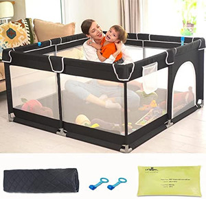 lot 5504 image: Baby Playpen with Mat, Letfonmo Play Pens for Babies and Toddlers, Baby Play Yards No Gaps, Playpen with Gate, Indoor & Outdoor Kids Activity Center, Safety Baby Fence Play Area for Apartment