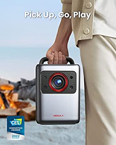 lot 5507 image: Outdoor Projector, Anker NEBULA Cosmos Laser 4K Projector, 2400 ISO Lumens, Android TV 10.0 with Dongle, Autofocus, Auto Keystone Correction, Screen Fit, Home Theater Projector with Wi-Fi & Bluetooth
