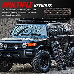 lot 5512 image: FIERYRED Recovery Boards Recovery Traction Tracks Tire Mats for Sand Snow Mud 4WD Black Orange Traction Boards Tire Traction Tool for Off-Road