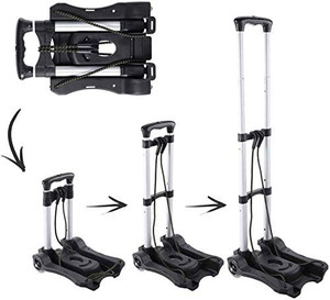 lot 5516 image: Coocheer Aluminum Folding Hand Trucks Portable Luggage Cart Lightweight Travel Hand TruckHeavy Duty Hand Trucks (80LB)