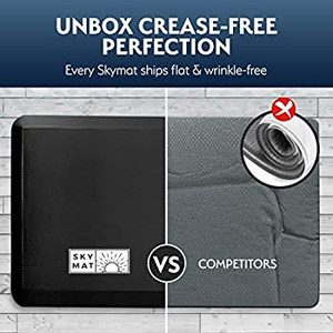 lot 5518 image: 31,676Reviews Sky Solutions Anti Fatigue Mat - 34 Cushioned Kitchen Rug and Standing Desk Mat & Garage - Non Slip, Waterproof and Stain Resistant (20 x 32, Black)