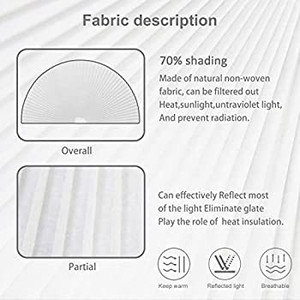 lot 5564 image: Arch Window Pleated Blinds Easy Cut and Install Pleated Shades Fliterling Linght and Blackout Blinds White 72�� X 36�� (White)