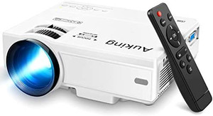 lot 5568 image: AuKing Mini Projector 2022 Upgraded Portable Video-Projector,55000 Hours Multimedia Home Theater Movie Projector,Compatible with Full HD 1080P HDMI,VGA,USB,AV,Laptop,Smartphone