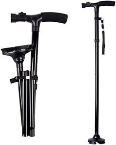 lot 5571 image: Adjustable Canes and Walking Stick with Carrying Bag for Men and Women Sturdy and Lightweight Portable Folding Walking Cane for Fathers Mothers Gifts