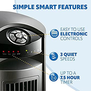 lot 5577 image: Lasko Portable Electric 42 Oscillating Tower Fan with Nighttime Setting, Timer and Remote Control