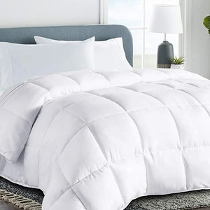lot 5588 image: COHOME King 2100 Series Cooling Comforter Down Alternative Quilted Duvet Insert with Corner Tabs All-Season - Soft Luxury Hotel Comforter - Breathable - Reversible - Machine Washable - White