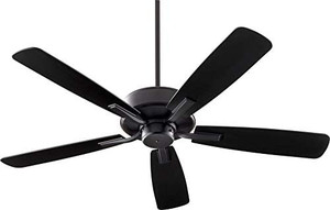 lot 5613 image: Quorum International VIlla 52 Ceiling Fan - Noir - 42525-69