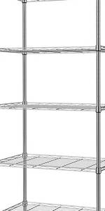 lot 5621 image: SINGAYE 5 Tier Adjustable Storage Shelf Metal Storage Rack Wire Shelving Unit Storage Shelves Metal 660Lbs Capacity 23.6 L x 14 W x 59.1 H for Pantry Closet Kitchen Laundry Silver