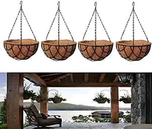 lot 7413 image: MTB Garden Hanging Baskets 10 Inches 4 Pack