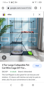 lot 7420 image: Cat Cage Magic Panel Storage Collapsible 3-4 Tier Varies From Stock Photos