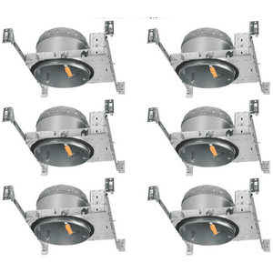 lot 7424 image: 4 Pack 6 inch Shallow New Construction LED Recessed Lighting