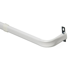 lot 7451 image: Mainstays 3 Clearance White Basic Adjustable Curtain Rod, 48-86